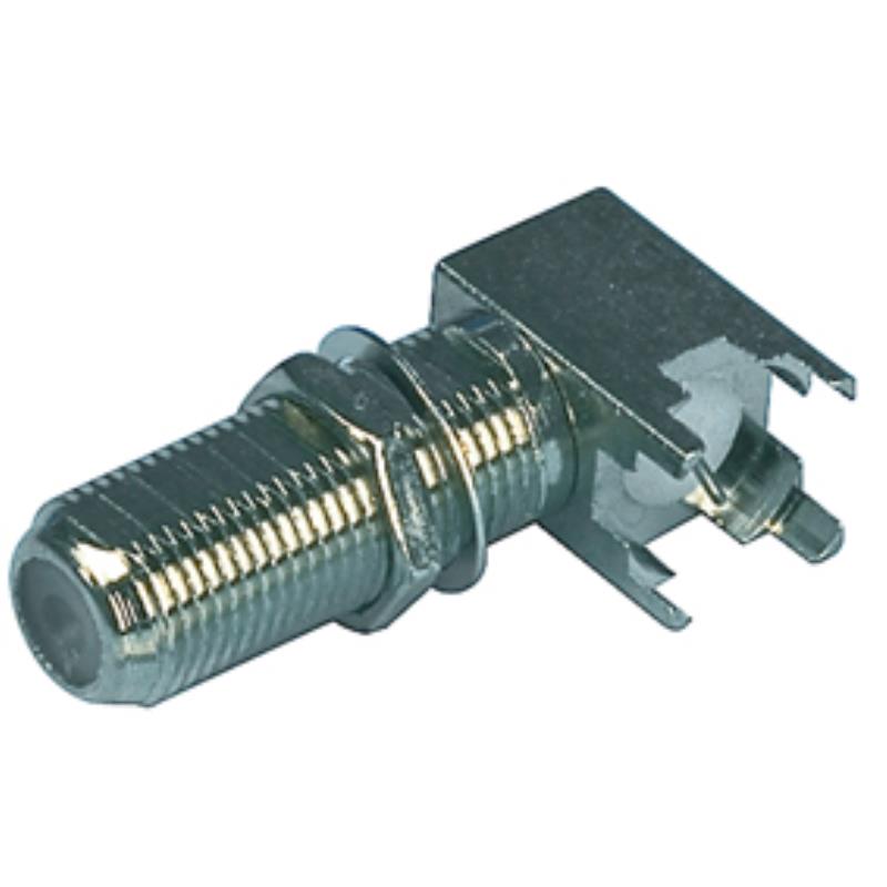 lot de 2 Fiches F embase chassis pour circuit imprimé