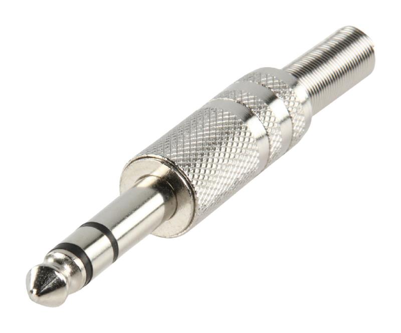 fiche jack 6.35 mm stereo metal