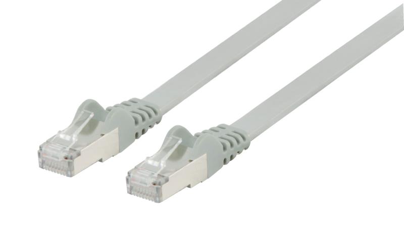 cable plat RJ45 FTP CAT6 20m gris