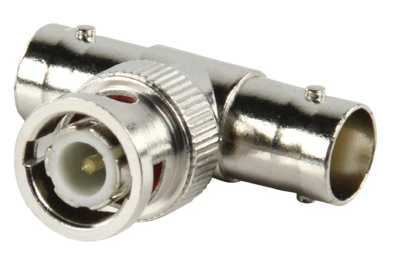 adaptateur 1 x bnc male et 2 femelles bnc