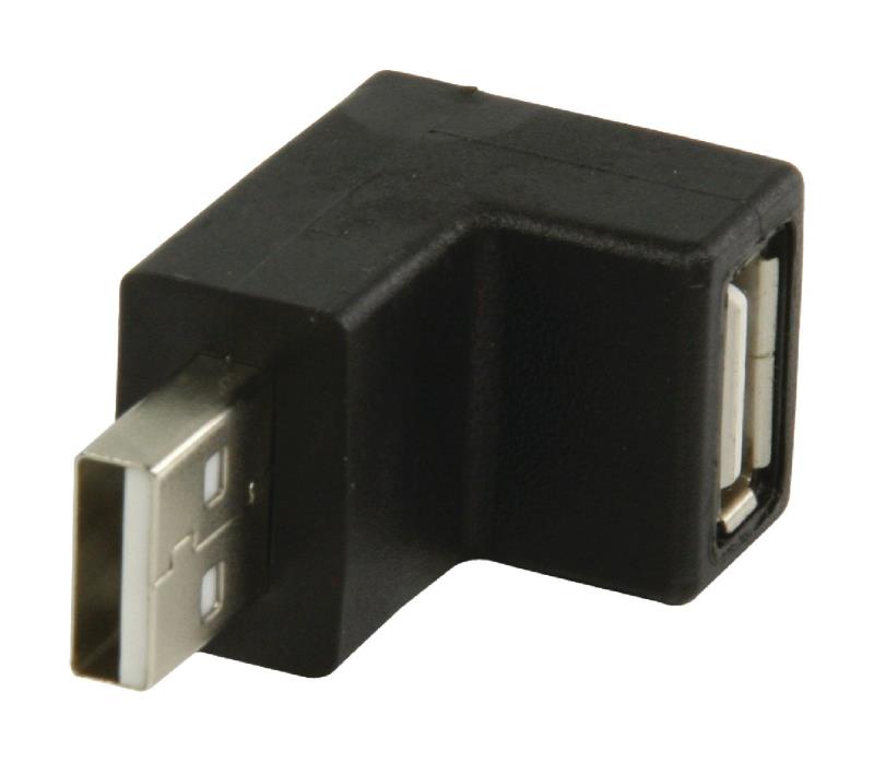 Adaptateur coudé 90° USB 2.0 A mâle vers USB A femelle