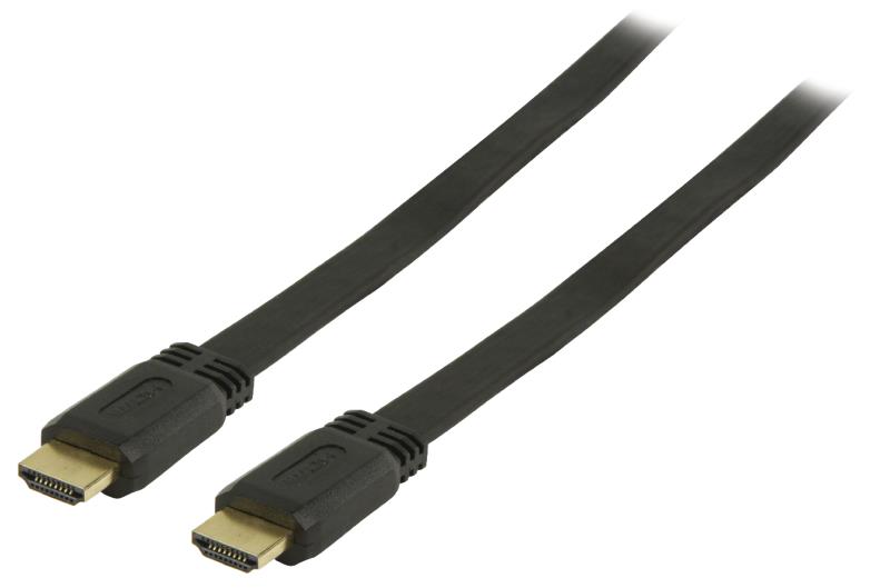 Câble HDMI haute vitesse plat avec connecteur Ethernet HDMI - connecteur HDMI 1.50 m noir