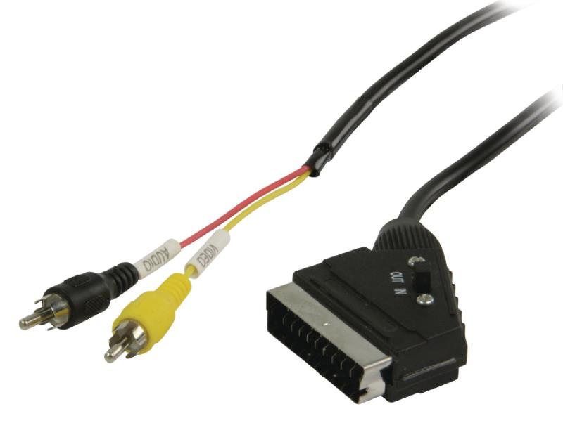 VLVP31120B10 Péritel Mâle 21p Connectés Et fiche 2x RCA Mâles