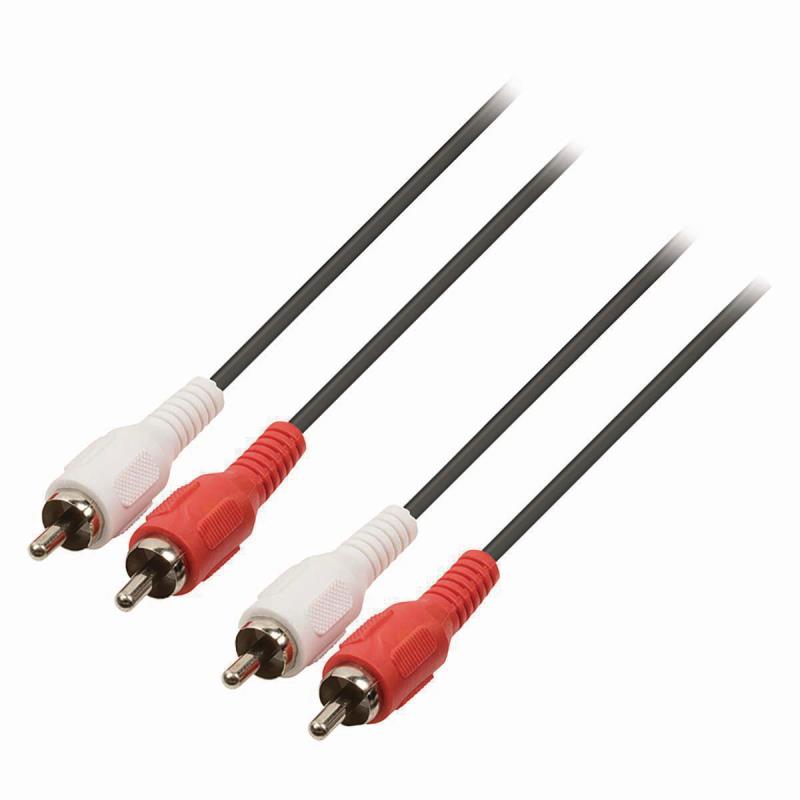 CAGP24200BK50 2x RCA Mâles Et fiche 2x RCA Mâles