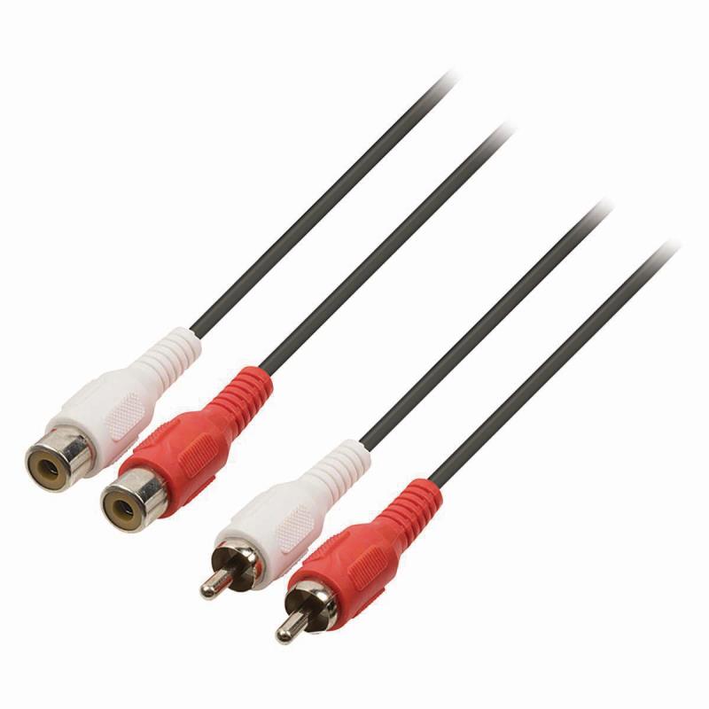 CAGP24205BK20 2x RCA Mâles Et fiche 2x RCA Femelle