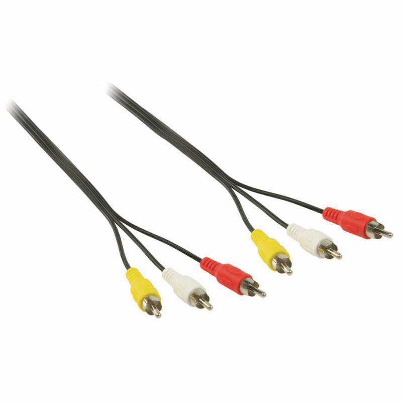 CVGP24300BK30 3x RCA Mâles Et fiche 3x RCA Mâles