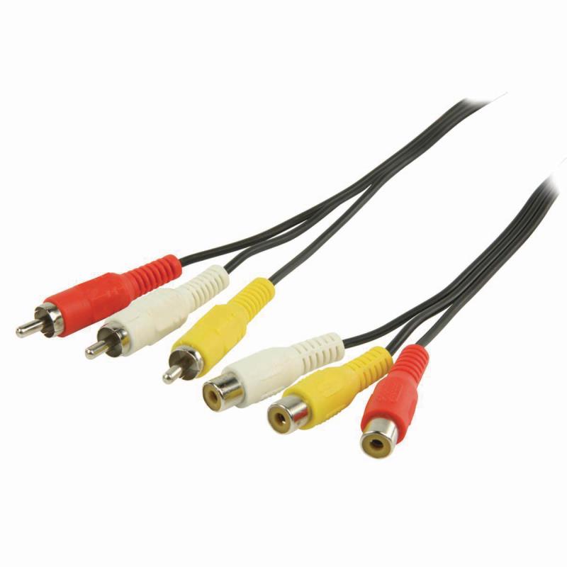 CVGP24305BK20 3x RCA Mâles Et fiche 3x RCA Output Femelle
