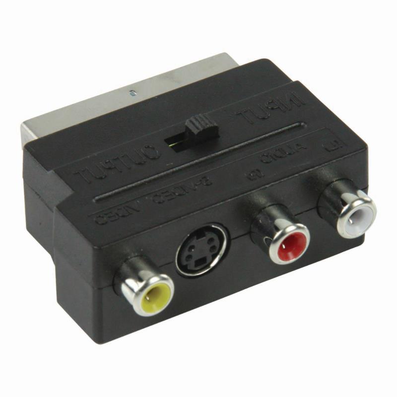 CVGP31902BK PERITEL Mâle Et fiche S-Vidéo femelle + 3x RCA femelle