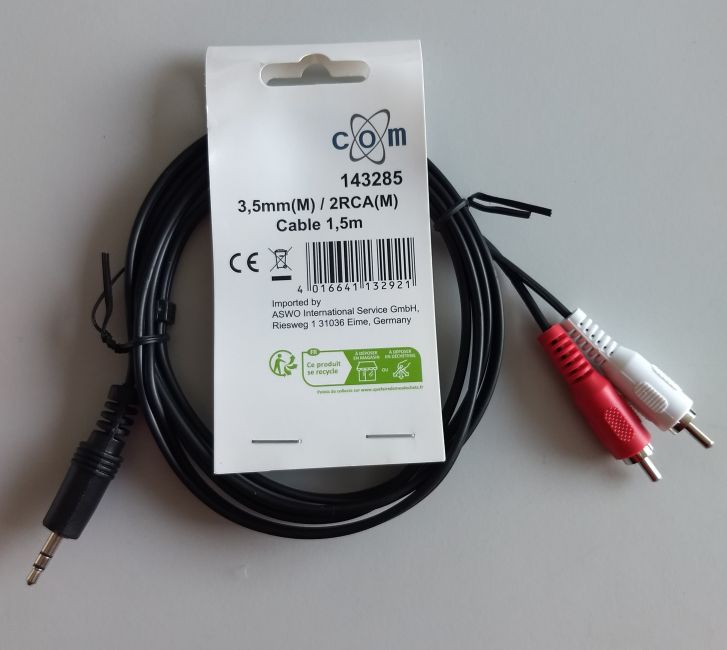 CAGT22200BK15 3,5 mm mâle Et fiche 2x RCA Mâles - photo 3
