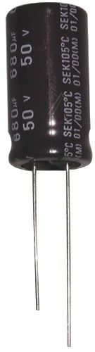 condensateur chimique radial 680 microfarad 50 volts 105 degrés