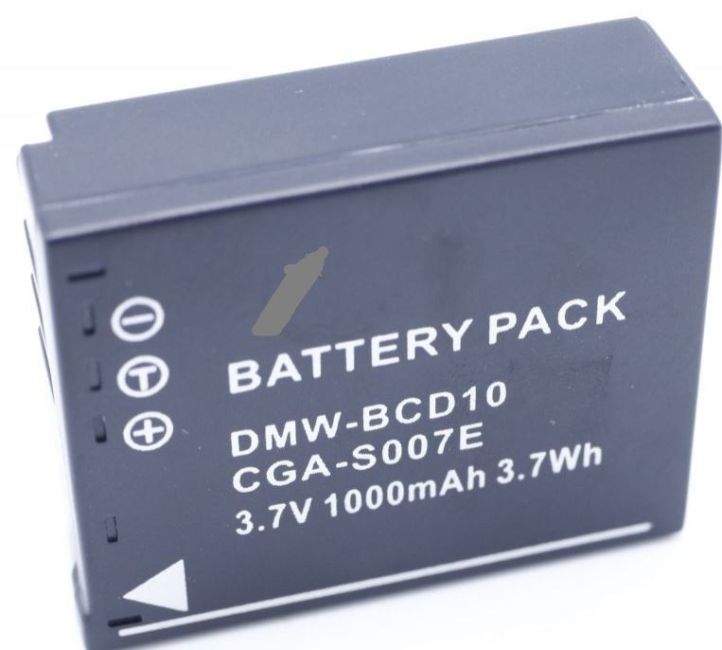 Accu 3,7V-1000Mah Li-Ion pour appareil photo panasonic DMCTZ2EG
