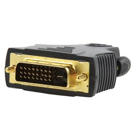 Adaptateur avec fiche HDMI femelle ET fiche DVI-D mâle 24+1 pins contacts or 24k