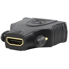 Adaptateur avec fiche HDMI femelle ET fiche DVI-D mâle 24+1 pins contacts or 24k - photo 1