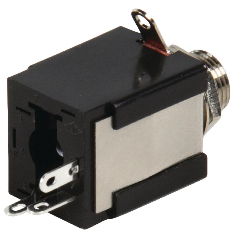6.35mm stereo chassis socket à souder