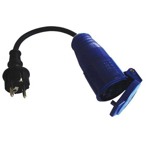 Fiche femelle caravane CEE17 ET fiche mâle 16A 2 pôles+T 250V