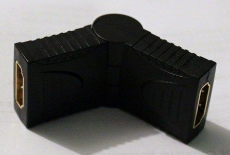 Coupleur HDMI femelle/femelle articulé pour faire un coude contacts or