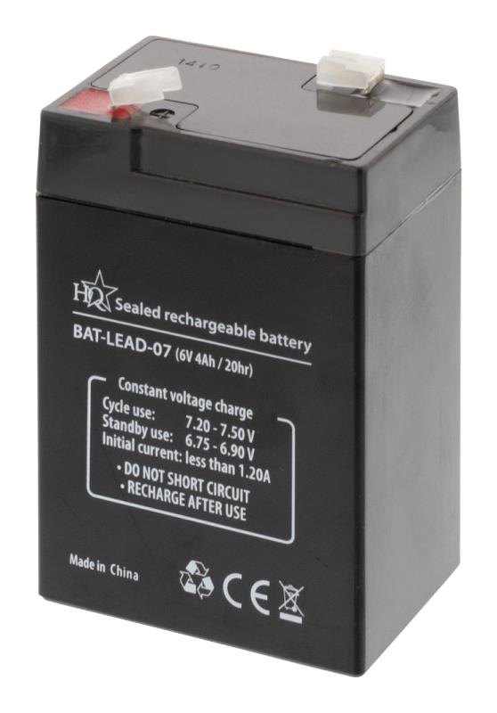 Batterie au plomb 6V-4A dimension 70x47x102mm