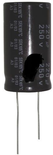 220uf-250V condensateur radial 105°