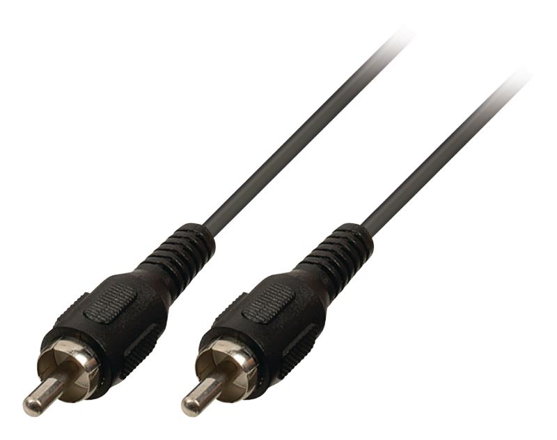 Câble audio RCA mâle vers RCA mâle 5,00 m noir