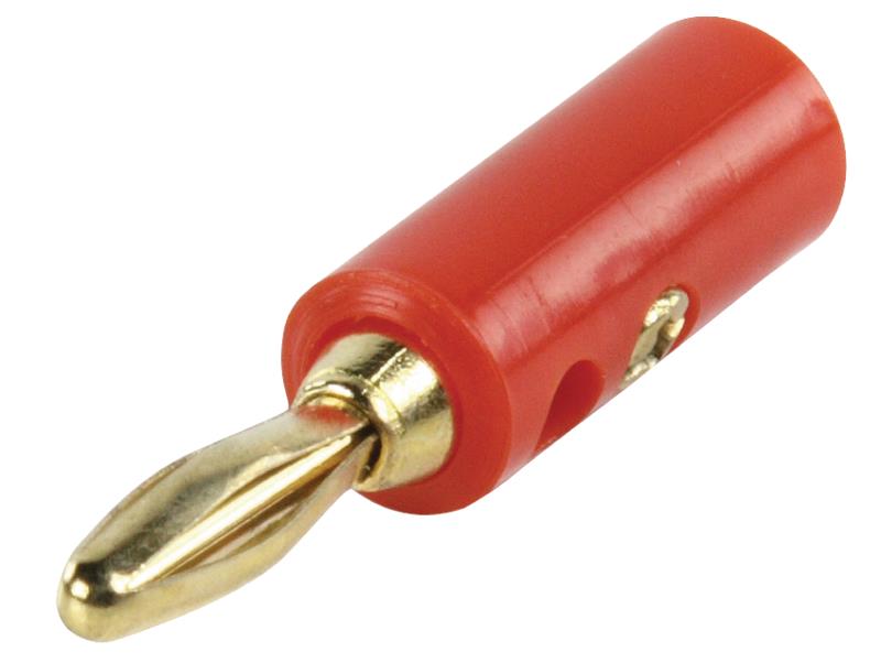 Fiche banane mâle rouge dorée  à vis