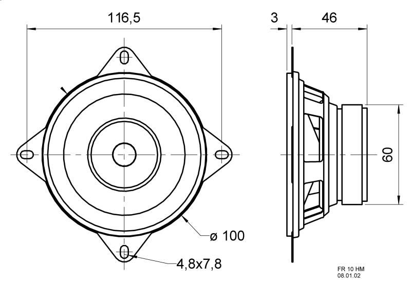 Haut-parleur à large bande 4 ohms 30 w compatible avec visaton fr10HM4OHM - photo 1