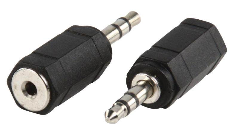 Adaptateur avec fiche Jack 3,5mm stéréo mâle ET fiche Jack 2,5mm stéréo femelle