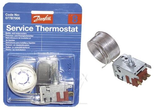Thermostat danfoss N°8 077b7008 pour refroidisseur de bouteille et vitrine refrigérée