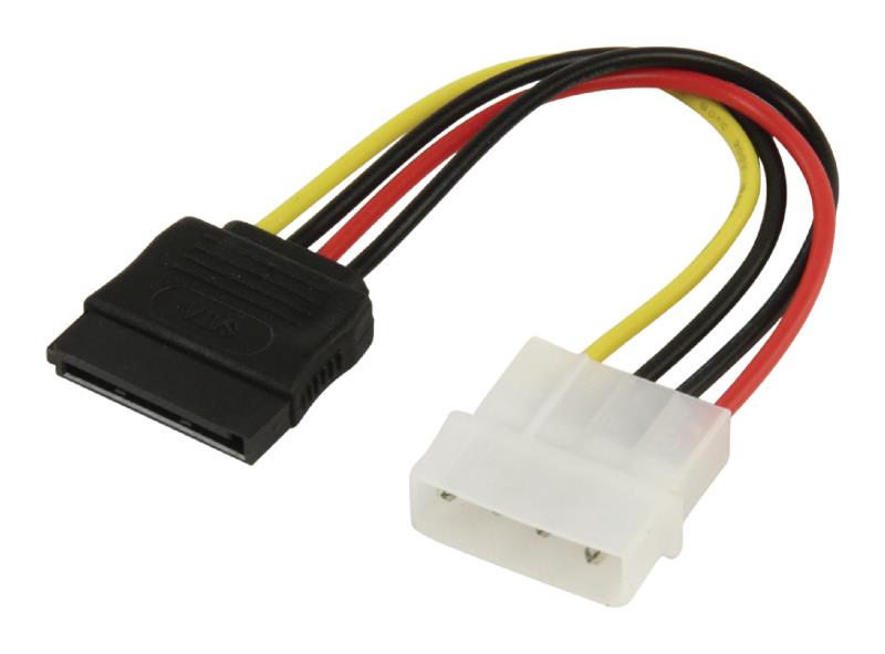 4 pins modulaires - 15 pins S-ATA  pour connecter un appareil SATA à l`alimentation