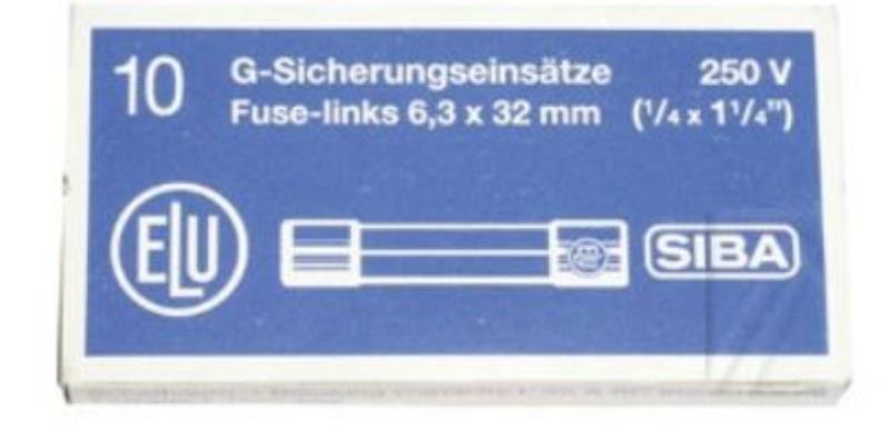 boite de 10 fusibles verre taille 6X32mm Rapide F-3,15A