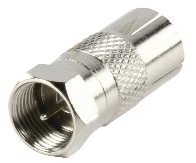 Adaptateur avec fiche F mâle ET fiche coaxiale femelle 9,5mm