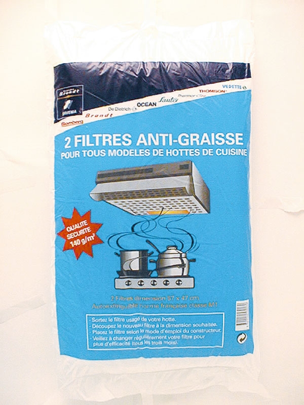 71S7824 Filtres anti-graisse pour hottes 114x47  140gr sachet