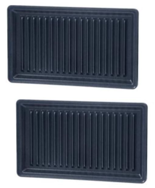lot de 2 plaques grill-panini + un livre de recette pour gaufrier snack