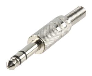 fiche jack 6.35 mm stereo metal