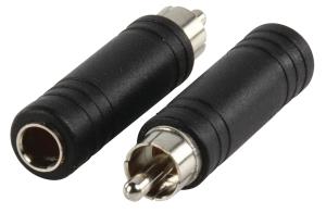 Adapter plug phono plug to 6.35mm mono socket
