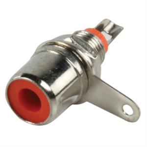 Fiche RCA femelle pour châssis, rouge