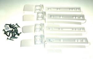 set de 4 glissières de porte pour frigo encastrable