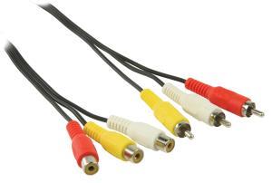 VLVP24305B20 3x RCA Mâles Et fiche 3x RCA Femelles