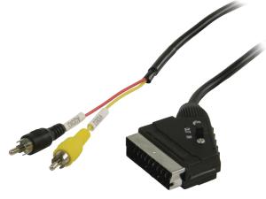VLVP31120B10 Péritel Mâle 21p Connectés Et fiche 2x RCA Mâles
