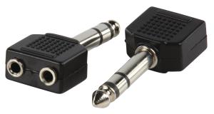 adaptateur jack 6.35mm stereo male et 2 jack 3.5mm stereo femelle