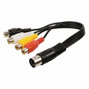 CAGP20450BK02 DIN 5p Mâle Et fiche 4x RCA Femelle