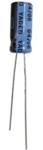 condensateur chimique 10 microfarad 35 volts radial 105 degrés taille 5x11mm