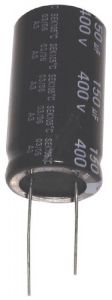 condensateur radial 150 microfarad 400 volts ou 450v en 105 degré