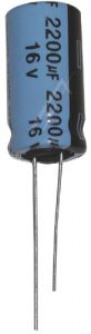 2200uF-16V  13x25  Condensateur électrochimique  105°
