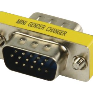 Mini adaptateur VGA métallique HD15 pins male vers HD15 pins male