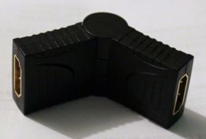 Coupleur HDMI femelle/femelle articulé pour faire un coude contacts or