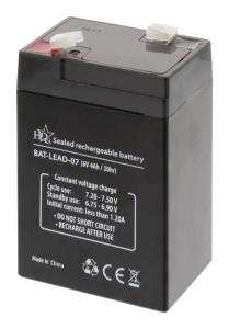 Batterie au plomb 6V-4A dimension 70x47x102mm