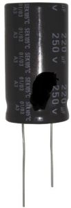 220uf-250V condensateur radial 105°