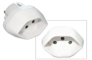 Adaptateur de voyage fiche schuko mâle France, et Europe vers prise femelle suisse