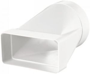 adaptateur rond, carré diamètre 100 mm/110 mm x 55 mm