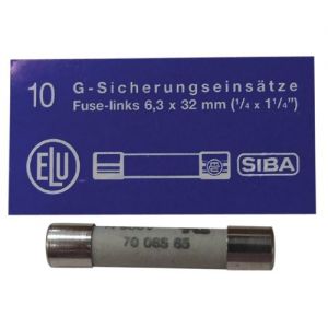 T-8A - 6,3x32mm boite de 10 fusibles en verre temporisé huit ampères adaptable